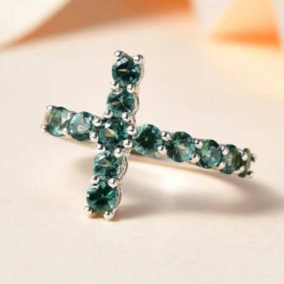Jewelry - Premium Indian Ocean Apatite Cross Ring